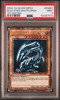2024 YU-GI-OH! MP24-25TH ANV TIN: DUELING MIRRORS BLUE-EYES WHITE DRAGON PSA 9-image