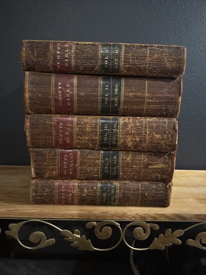1814-1816 Holy Bible, Old & New Testaments, Thomas Scott, 5 Volume Set, Leather-image