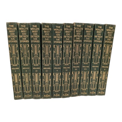 World's Best One Hundred Detective Stories 1929 Funk Wagnalls 10 Volume Book Set-image