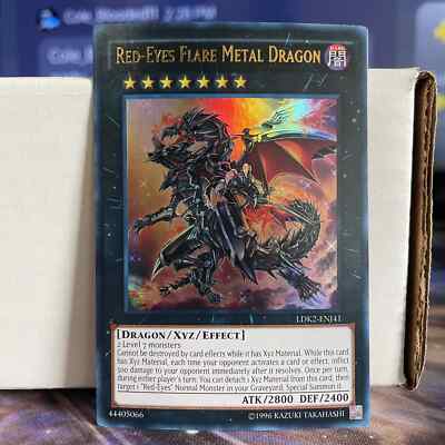 UNLIMITED RED-EYES FLARE METAL DRAGON 1996 LDK2-ENJ41 YUGIOH CARD (LP/MP)-image