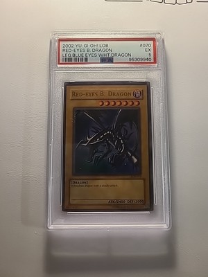 Red-Eyes B. Dragon LOB-070 The Legend of Blue Eyes White Dragon Unlimited PSA 5-image