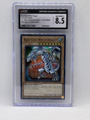 Blue-Eyes White Dragon LC01-EN004 Yu-Gi-Oh Legendary Collection CGC 8.5-image