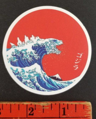 Godzilla Tidal Wave Skateboard Sticker Card-image