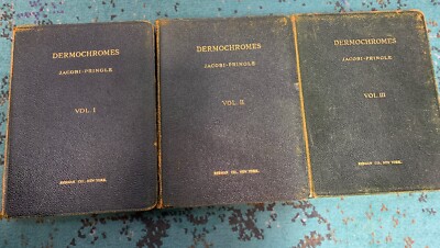 3 Volume Set PORTFOLIO OF DERMOCHROMES Jacobi-Pringle 1905 Leather Good Cond.-image