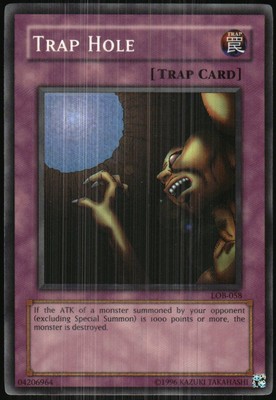 Yu-Gi-Oh! - Legends of Blue Eyes White Dragon Trap Hole 2002 LOB-058 Unlimited-image
