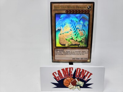 YuGiOh Blue-Eyes White Dragon GLD5-EN001 Gold Series Ghost Limited Edition LP-image