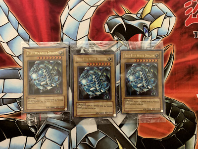 3x SEALED Yugioh Blue-Eyes White Dragon JMP-001 Ultra Rare Shonen Jump Konami-image