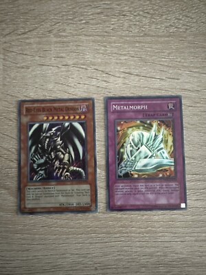 Yugioh Cards Red Eyes Black Metal Dragon Metalmorph Holos Set with Bonus Gift!-image