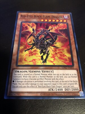 YUGIOH - Red-Eyes Black Flare Dragon - LDK2-ENJ02 - Unlimited - Common - NM/M-image