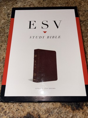 ESV Study Bible (Cowhide, Deep Brown) - Leather Bound, by ESV Bibles-image