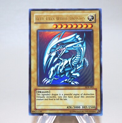Yu-Gi-Oh Blue Eyes White Dragon SDK-001 Ultra Rare NM Asian English n008-image