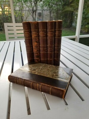 HENRY KINGSLEY'S WORKS BY HENRY KINGSLEY 6 VOLUMES SET 1895 LEATHER-image