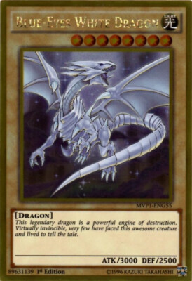 Yugioh! Blue-Eyes White Dragon - MVP1-ENG55 - Gold Rare - UNLIMITED - NM-image