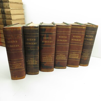 Keen's Surgery Hardcover Antiquarian Medical Book FULL SET Vol. 1-6 1909-image