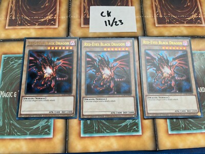 Red-Eyes B. Dragon x3 LC01-EN006 Yugioh! Legendary Collection Ultra Rare Limited-image