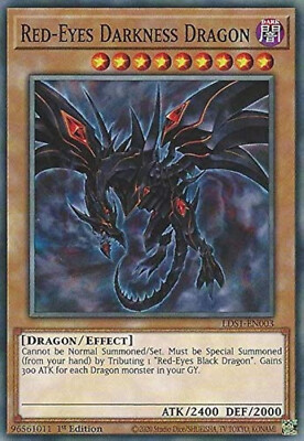 Yugioh! 3x Red-Eyes Darkness Dragon x3 - LDS1-EN003 - Common - 1st Edition NM-image