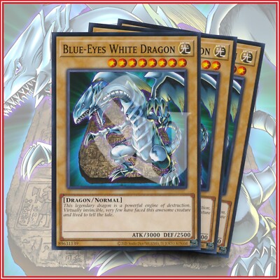 YuGiOh Blue-Eyes White Dragon x3 KAIBA-image
