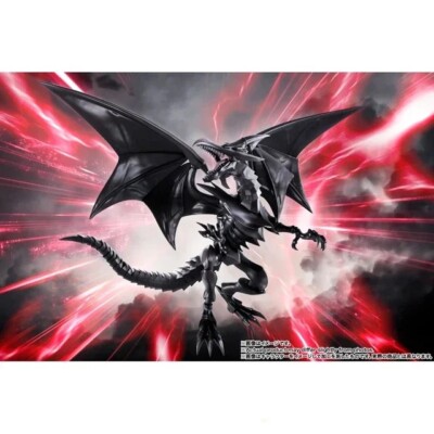 Original Bandai S.H.MonsterArts SHM Yu Gi Oh Red Eyes Black Dragon Action Figure-image