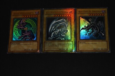 Yugioh Card Lot PL-MP UR Dark Magician SDY Blue-Eyes SDK Red-Eyes B. Dragon SDJ-image