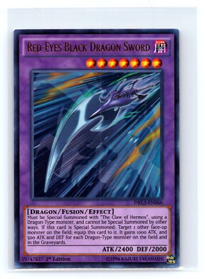 Yugioh Dragons of Legend: Unleashed #DRL3-EN066 Red-Eyes Black Dragon Sword-image