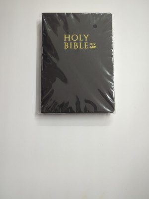 Holy Bible King James Version KJV Old & New Testament Black Faux Leather Sealed-image