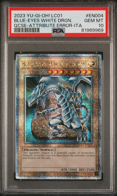Blue-Eyes White Dragon Yugioh 2023 LC01-EN004 Quarter Century Secret Rare PSA 10-image