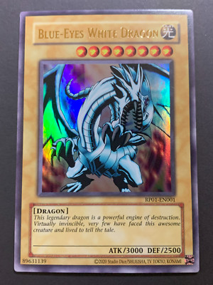 Blue-Eyes White Dragon Yugioh RP01-EN001 (2020 Date Reprint) Ultra Rare NM-image