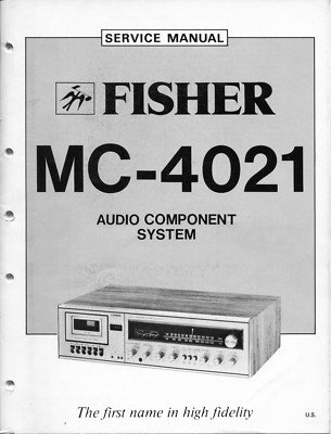 VINTAGE FISHER SERVICE MANUAL AUDIO COMPONENT SYSTEM MODEL MC-4021-image