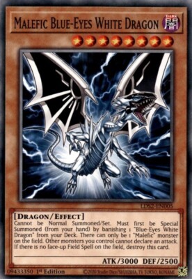 Malefic Blue-Eyes White Dragon - LDS2-EN005 - Common - 1st Edition x1 - Near Min-image