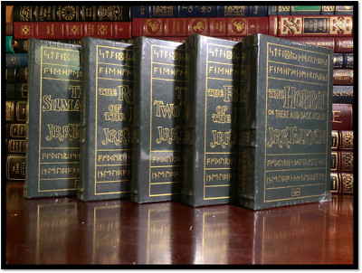 Hobbit Lord Of The Rings & Silmarillion by Tolkien New Easton Press Leatherbound-image