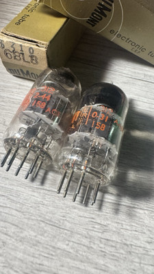 NOS Pair DUMONT ECF80 6BL8 for McIntosh Hifi Scott Fisher Amps-image