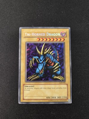 Tri-Horned Dragon LOB-000 (NM), The Legend of Blue Eyes White Dragon-Unlimited-image