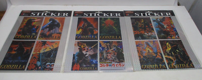 SEALED Lot 3 Different 8.5x12 STICKER Foil Sheets GODZILLA Origins CM631-image