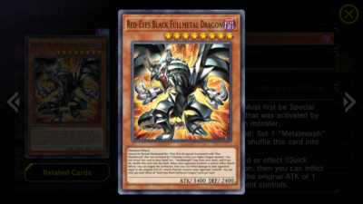 YuGiOh Master Duel - RED-EYES BLACK DRAGON (METALMORPH) Deck-image