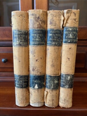 1836 Debates in the Several State Conventions by Elliot, Four Volume Set LEATHER-image