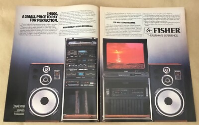 Fisher hi fi print ad 1985 vintage 80s retro sound system tv television advert-image