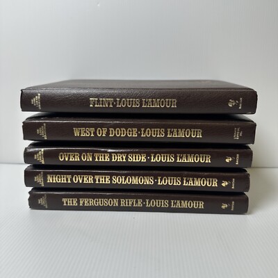 Lot Of 5 Louis L'Amour Collection Leatherette SACKETT’S Set Westerns-image