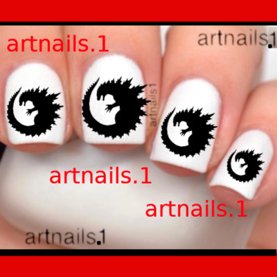 Godzilla Nails Kaiju Cosplay Costume Nail Art Decals Stickers Mani Salon Polish-image