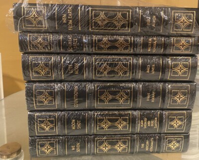 Easton Press 6V ASTRONAUT  SET  Of 6 5 Sealed Lost moon Countdown Moon Shot-image