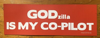 Godzilla Is My Copilot Magnet Red 2014-image