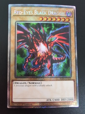 Yugioh! TCG - Red-Eyes Black Dragon (4th Art) - Platinum Secret Rare- RA04-EN109-image