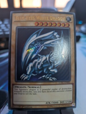 YuGiOh! Blue-Eyes White Dragon LCKC-EN001 Ultra Rare 1st Ed-image