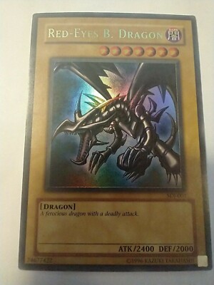 Red-Eyes B. Dragon  SDJ-001 - YuGiOh Card - Ungraded, see description-image