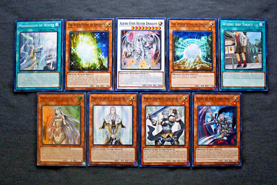 Azure-Eyes Silver Dragon + Blue-Eyes White Dragon deck tuners (9 Yugioh cards)-image