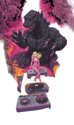 Godzilla Gaming Scene Vinyl Car Decal Sticker – Waterproof & UV-Resistant-image