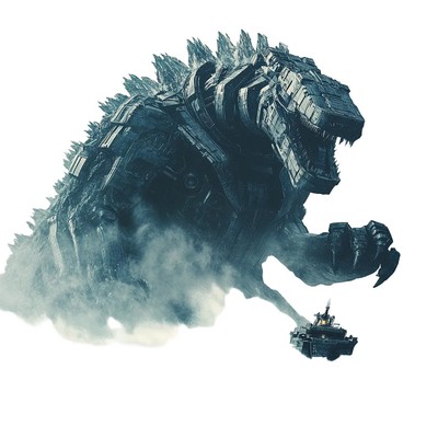 Godzilla Mech Ocean Vinyl Car Decal Sticker – Waterproof & UV-Resistant 4.0