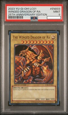 PSA 9 Winged Dragon of Ra LC01-EN003 Legendary Collection 25th Anniversary-image