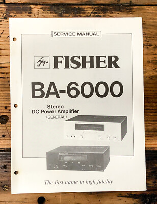 Fisher BA-6000 Amplifier Service Manual *Original*-image