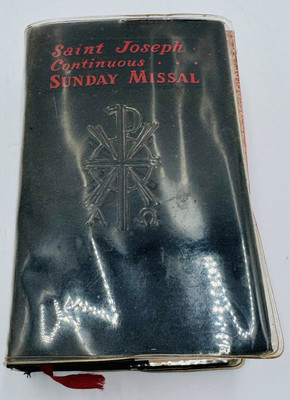 1958 Saint St Joseph Illustrated Daily Missal Vol 1 Leather Bound-image