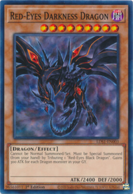 Yugioh Red-Eyes Darkness Dragon  - 1st Edition - NM+ Card-image